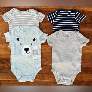 Carter’s 100% Cotton Short-sleeve Onesies Lot of 4 Toddler Boys Size 18M